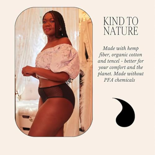 Leakproof Underwear | High-Absorbency Panties for Women | PFA Free | Midrise Fit | 1 Count | Black3