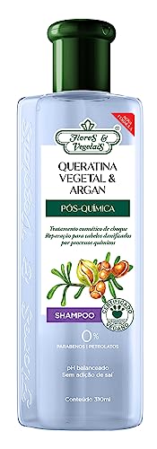 Shampoo Pós-Química Queratina Vegetal e Argan Flores & Vegetais 310ml Shampoo Pós-Química Queratina Vegetal e Argan Flores & Vegetais 310ml