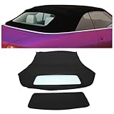 KUAFU Convertible Soft Top Replacement Compatible with 2003-2009 Audi A4, Soft Roof with Clear Black Sailcloth Vinyl Heated Glass Window