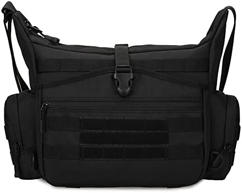 Tactical Messenger Bag Molle 15 inch Laptop Crossbody Bag Outdoors Fishing Camping Hiking Military Travel School Shoulder Bag for Men Women