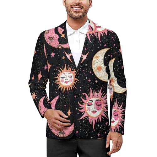 Moon and Sun Men's Slim Suit Long-Sleeve Prom Tuxedo Classic Two Button Business Jacket