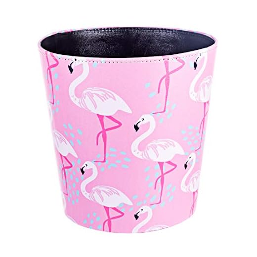 LOSGO Papelera, Papelera Habitacion Papeleras Infantiles Niña Cuero Cubos de Basura 10 litros, 26 * 20 * 26CM
