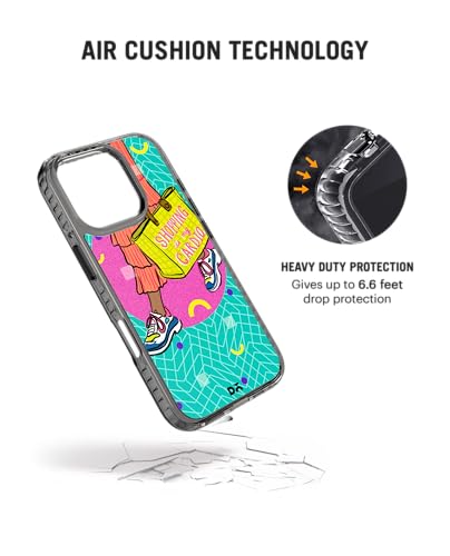 Image of DailyObjects Shopping Cardio Stride 2.0 Magnetic Case Cover Compatible with iPhone 16 Pro Max | Wireless Charging Slim Back Cover | 2 Layer Edge Protection & Shockproof