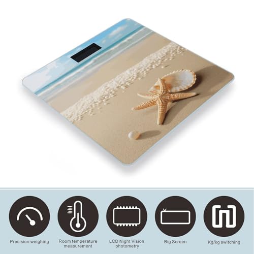 Báscula digital de baño Starfish Shell y Beach miniatura 3