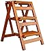 KUYT Sgabello da arrampicata per interni, 3 gradini sedia a scaletta multifunzionale in legno sedia pieghevole scaffalatura scala sgabello/#2