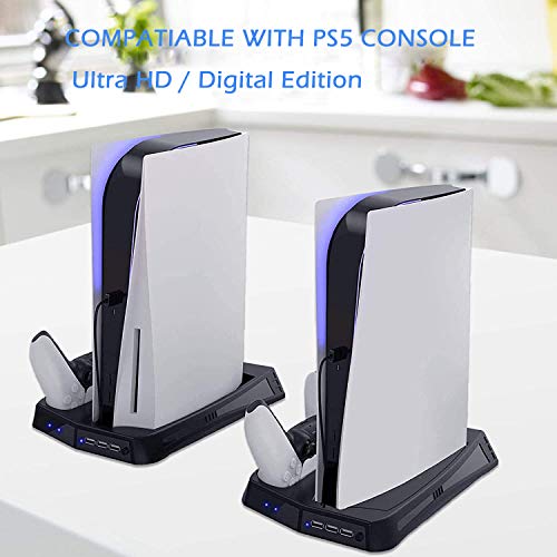 image for CXZ Vertical Stand Cooling Fan for Sony PS5 Console Ultra HD\\Digital 