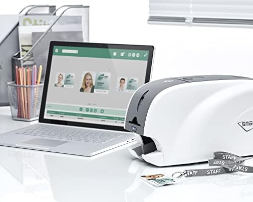 EasyBadge IDP Smart 31 ID Card Printer | Single-Sided Badge Printer | Prints a Card in 23 Seconds | USB Connectivity