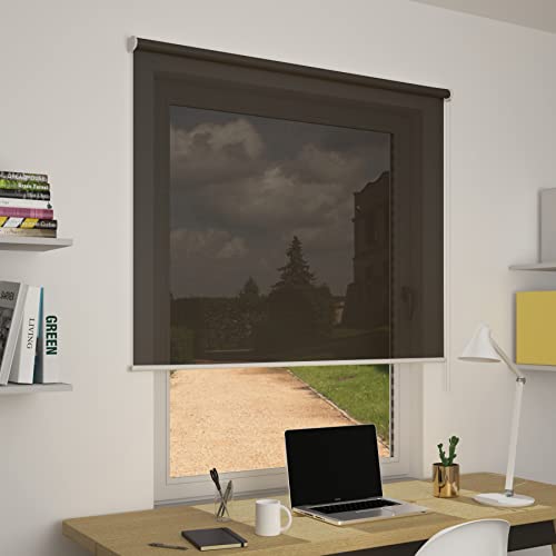 OR Tende - Estor enrollable filtrante Screen 10 % a medida 50 x 300 cm personalizable para interiores, para puertas, ventanas y basculantes, fabricado en Italia