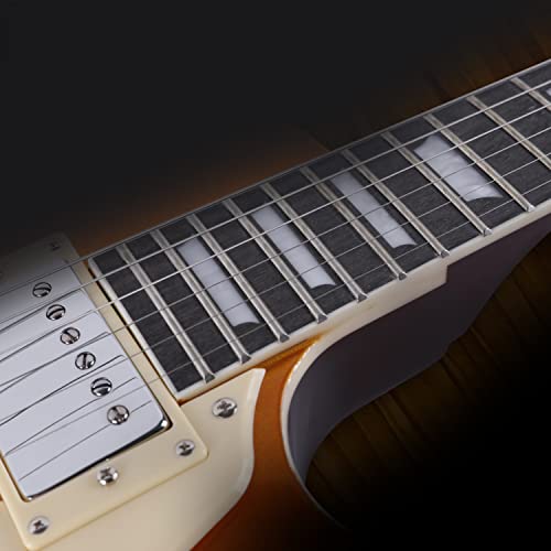 Leo Jaymz 39” Electric Guitar Single Cut Series - Mahogany Body And Neck - Curved Top Installed Heavy Humbucker Pickups (Rose Gold) #TOP4