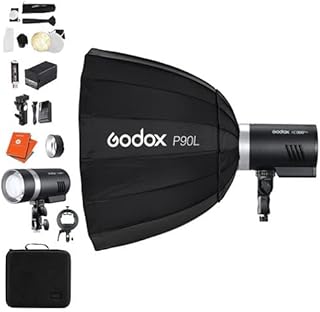 GODOX AD300 Pro Studio Portable Flash 300Ws TTL HSS 1/8000th High Speed Bi-Colour Modelling Lamp 3000K 6500K For Portraits, photos 12 Month Extended Warranty Card (3 Yrs) Bowens Softbox Lighting Kit