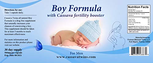 Cassava Twins Men's Boy Formula Fertility Booster #TOP8