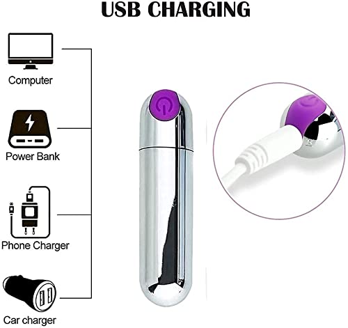 Amazon.com: Mini vibrador recargable de la bala 10 modos de ...