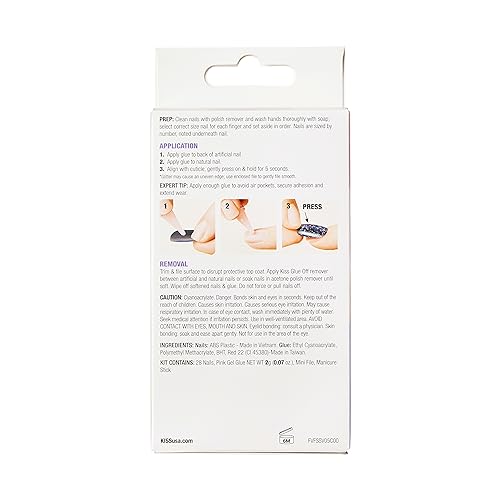 KISS Voguish Fantasy French - Bisous, 1.07 g (Pack of 28) - Image 3