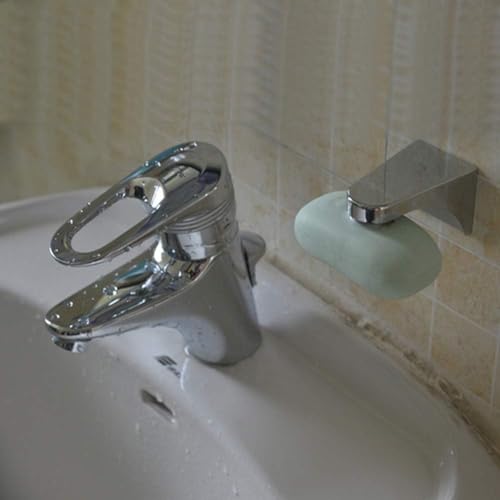 Rosojodg Silver Home Bathroom Magnetic Soap Holder Container Case Wall Attachment Shelf Silver Soap Dishes thumb #2