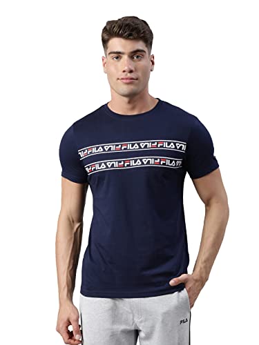 Image of Fila Men's Solid Regular Fit T-Shirt