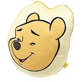 MORIPiLO 抱き枕 ディズニー くまのプーさん (もちもちダイカットクッション) 肌にやさしいふわモチ触感 グッズ ぬいぐるみ 昼寝枕 約40x40x10cm (ファニーフェイス イエロー) キャラクター まくらのモリシタ