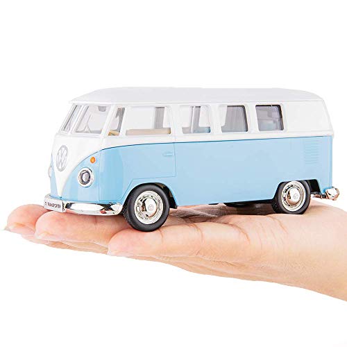 Tgrcm-Cz 1/36 Scale Bus Casting Car Model, Zinc Alloy Toy Car For Kids, Pull Back Vehicles Toy Truck For Toddlers Kids Boys Girls Gift (Blue) #TOP5