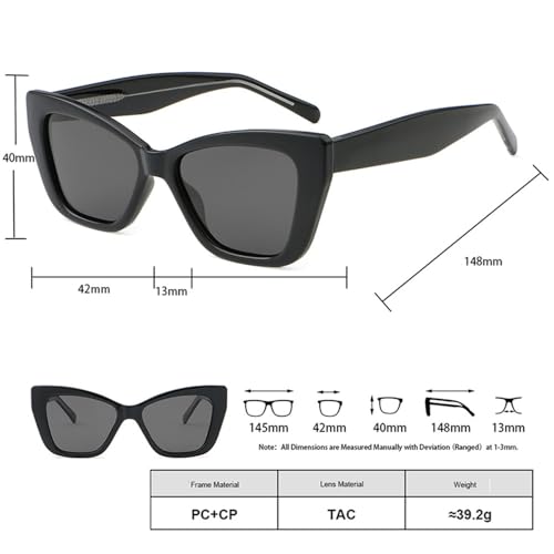 Retro Square Sun Glasses For Women Uv400 Acetate Polarized Sunglasses Cat Eye Female2