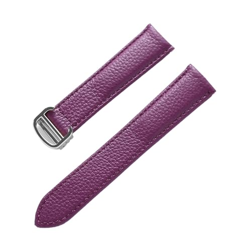 Montre en cuir 22mm LUGEMA violette l'excellence des finitions