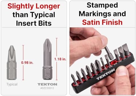 TEKTON 1/4 Inch x 5/32 Inch Tamper Hex Insert Bits, 10-Pack | DZC90065 — 사진 4