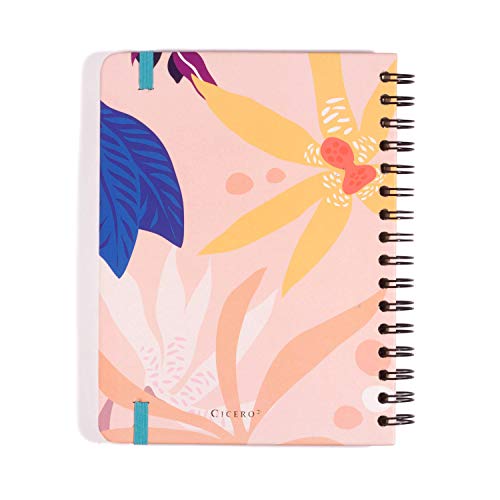Planner Wire-o Rosa, Rosa, Mensal e Semanal, 75 fls, Papel Pólen 80g/m², Tamanho A5