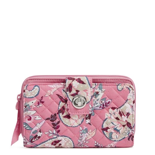 Image of Cotton Turnlock Wallet With Rfid Protection