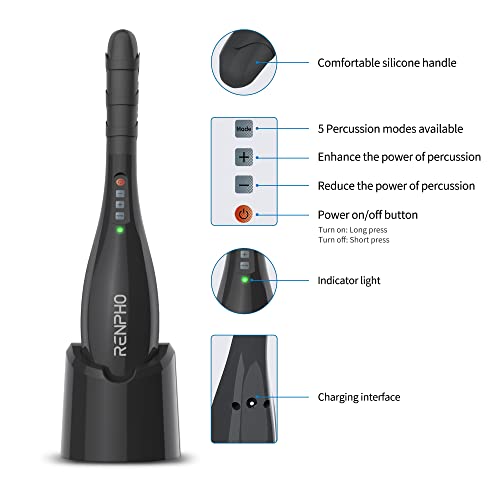 Massagegerät, RENPHO Massagegerät Nacken Schulter Handmassagegerät kabellose Massagegerät für Rücken, Nacken, Fuß, Beine… - Image 6