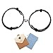 Jxuzh 2 Pcs Magnet Pärchen Armband mit Puzzle Herz Magnetische Paare Armband Set Paar Handgewebte Paar Seil Geschenk Paararmband Distanz verstellbare Pärchen Armbänder Gegenseitige Anziehung Seil