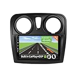 YUNTX Android 10 2 DIN Autoradio para Dacia/Sandero(2014-2017) -4G+64G-[Integrado CarPlay/Android Auto/DSP]-8 Core-Gratuitos LED Cámara&Mic-Soporte Dab/Control del Volante/GPS/360 Camera