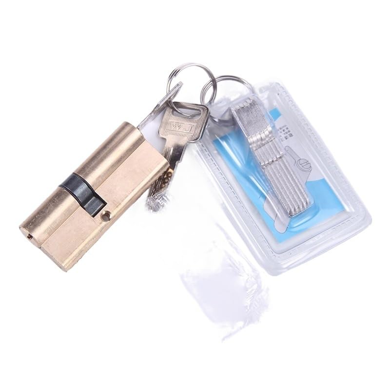 Cilindro de puerta con cerradura sesgada, cilindro de cerradura de 65, 70, 80, 90 y 115mm, llave AB, cerradura de puerta de latón antirrobo, llaves extendidas de núcleo alargado(95 37.5-57.5)