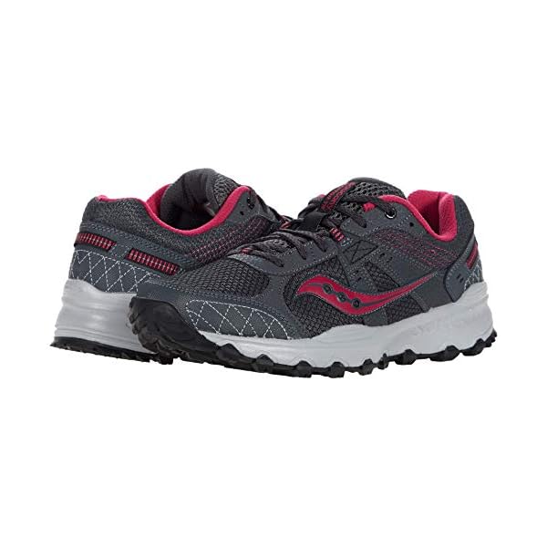 Saucony Women's Grid Raptor TR 2 Running Shoe, Charcoal/Pink, 9