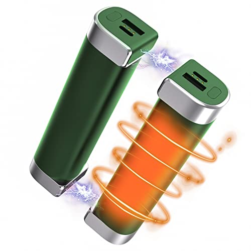 Swocky Hand Warmers Rechargeable, 10000Mah Magnetic-Split 2 Pack, Reuseable Electric Portable Hands Heater & Power Bank, Suit For Outdoor Indoor Camping/Fishing/Hiking/Skiing/Winter Gift (Green)… #TOP26