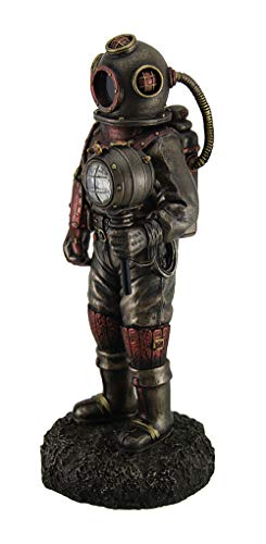 Estatua Steampunk Esqueleto Buceador 10.5 pulg Veronese miniatura 2