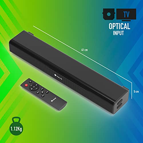 NGS Subway - Barre de Son TV, Soundbar avec Puissance de Sortie 40W, Compatible avec la Technologie Bluetooth 5.0, Entrée Optical-USB-AUX in, Télécommande – Image 4