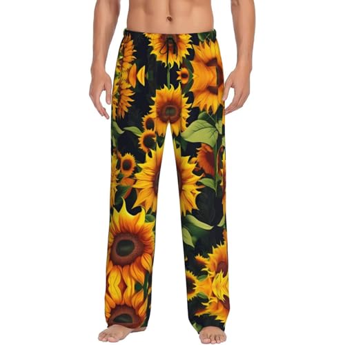 Pantalon de nuit tournesol fluide pour des vacances relaxantes