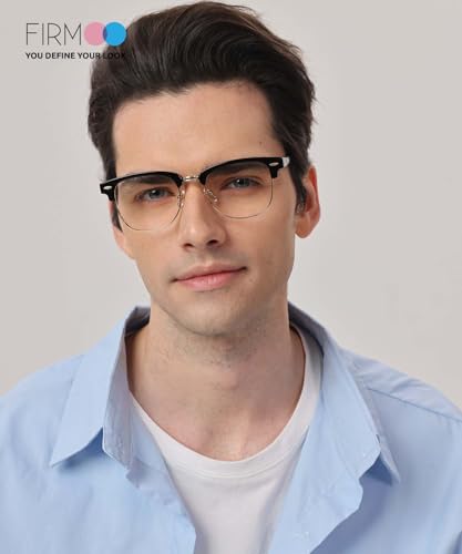 Image of Firmoo Browline Blue Light Blocking Glasses for Women /Men, Stylish Computer & Phone Eyewear Anti Eyestrain
