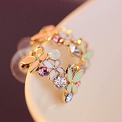 Brincos duráveis e práticos de semiciclo com pingente de flor, joia de presente para mulheres, adole