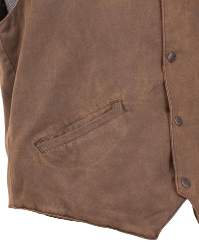 Outback Trading Company Men's Montana Western Style Water Resistant Polar Fleece Lined Vest with Adjustable Back Slide Belt4