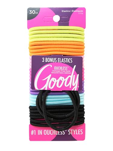 Élastiques à cheveux sans douleur Goody Ouchless de 4 mm pour en finir avec la casse