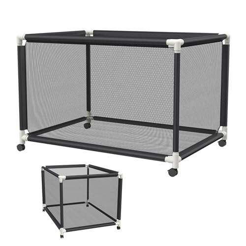 TATIVALO Pool Aufbewahrungsbox mit Rollen, UV-beständiger Pool Aufbewahrungswagen, demontierbarer Organizer für Schwimmausrüstung, Spielzeug, Schwimmringe & Handtücher, einfache Montage