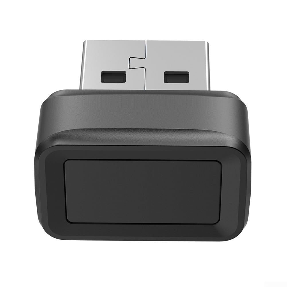 Leitor Biométrico USB 360° Ligas de Zinco Preto Armazena 10 Digitais Scanner durante