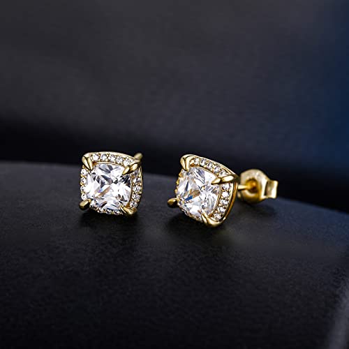 TRUMIUM Sterling Silver Earrings for Men Women Big Star Earrings Cubic Zirconia Studs Hip Hop Rapper Singer Screw Back Hypoallergenic2