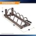Steelbody Horizontal Plate and Olympic Bar Rack Organizer with Steel Frame and Transport Wheels STB-0130, brown 41”L x 11”W x 9.5”H