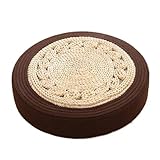 Tappetino da meditazione – Cuscino futon rotondo in paglia, tessuto a mano, per meditazione domestica e pavimento