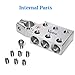 Vgate 6x00 (2/0) AWG Gauge Lead-Acid Battery Terminals Clamp - Positive and Negative (+/-)(Pair) for Tapered Top Post