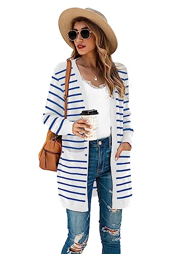 Image of TASAMO Cardigan Sweaters for Women Long Sleeve Open Front Casual Knit Fall Coat Oversized Soft Outwear with Pockets