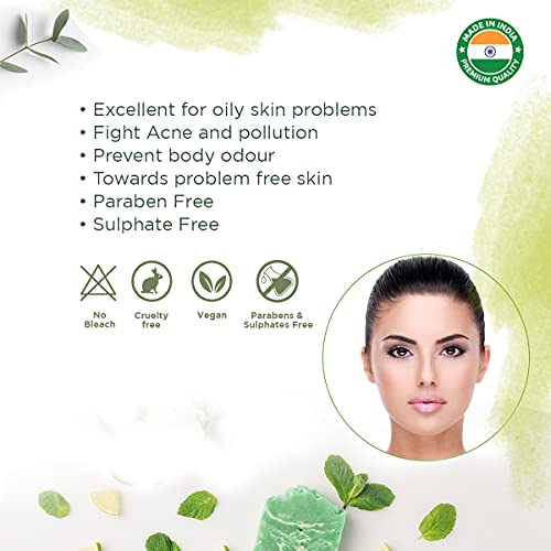 Image of SSCPL From Nature With Love Herbals Azardian Soap with Neem, Tulsi, & Manjistha Promotes Healthy & Glowing Skin, Deep Moisturization, Pollution Protection (100g x 4)