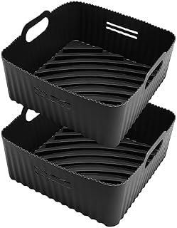 Silikonowa forma do frytkownicy na gorące powietrze, 21 cm, akcesoria Airfryer, XL, 6,2 l, COSORI 5,5 l/4,7 l, Cecotec 6 l, wielokrotnego użytku, zamiast papieru do pieczenia, akcesoria do frytkownicy