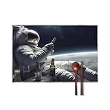 Astronaught Platzsets mit Bier, hitzebeständig, Küchentischsets, rutschfest, Feder-Tischsets, waschbar, abwischbar, gewebt, für Esstisch, drinnen und draußen, leicht zu reinigen, 30,5 x 45,7 cm, 6