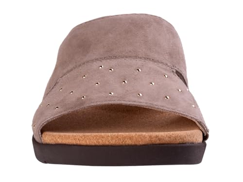 REVITALIGN Women's Lucy Stud Slide Sandal, Fossil, 8 Wide2